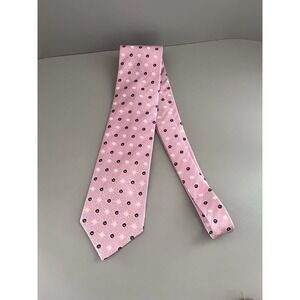 Michiko Koshino LONDON DRESS SUIT DESIGNER NECKTIE TIE Pink Spring Easter